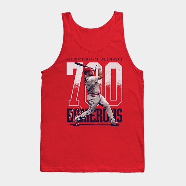 Albert Pujols St.Louis 700 Home Runs Bold Tank Top by Jesse Gorrell